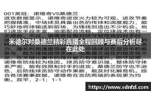 米德尔对桑德兰精彩直播全程回顾与赛后分析尽在此处