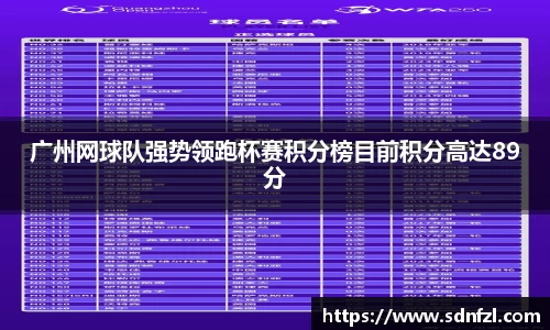广州网球队强势领跑杯赛积分榜目前积分高达89分